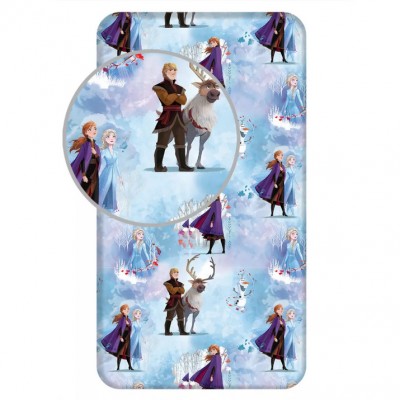  Disney Jégvarázs Blue Winter gumis lepedő 90x200 cm