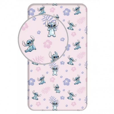  Disney Lilo és Stitch, A csillagkutya Pink gumis lepedő 90x200 cm