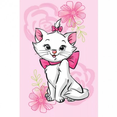  Disney Marie cica Pink Flower polár takaró 100x150cm