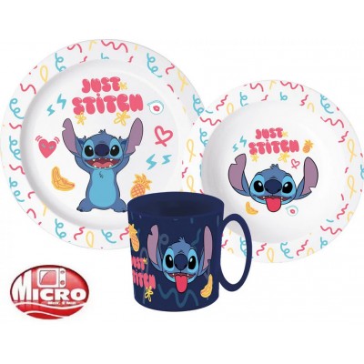  Disney Lilo és Stitch Palms étkészlet, micro műanyag szett bögrével 350 ml