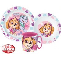 Paw Patrol, Mancs Őrjárat Sketch Étkészlet, micro műanyag szett