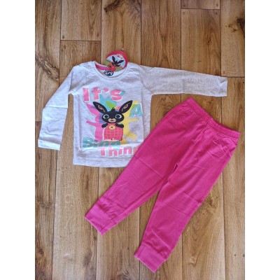 Bing Sleep gyerek hosszú pizsama szürke/pink