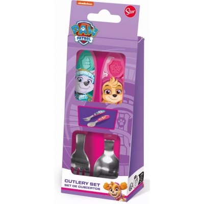 Paw Patrol, Mancs Őrjárat fém evőeszköz készlet - 2 darabos lány