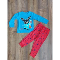 Bing gyerek hosszú pizsama - kék/piros