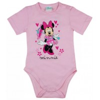 Disney Minnie rövid ujjú babal body rózsaszín 