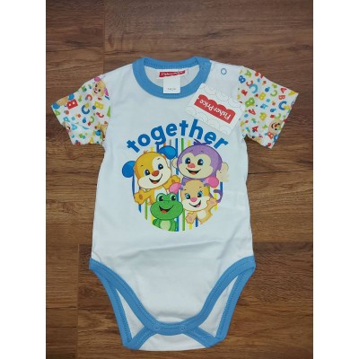  Fisher-Price rövid ujjú baba body fehér
