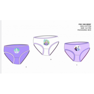  Disney Jégvarázs kislány bugyi - 3 darabos pamut bugyi