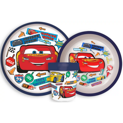  Disney Verdák Stickers Go csúszásmentes étkészlet, micro műanyag szett 