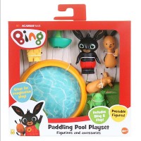 Bing játékszett figurákkal: Bing és Flop medencével