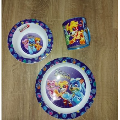 Paw Patrol, Mancs Őrjárat Étkészlet, micro műanyag szett