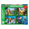 Ravensburger Puzzle 4x100 db - Minecraft