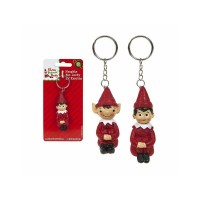 Karácsonyi manó kulcstartó, 5 cm, kézzel festett, 2 féle