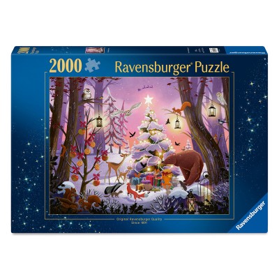 Puzzle 2000 db - Karácsony az erdőben