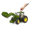John Deere 7R 350 traktor homlokrakodóval