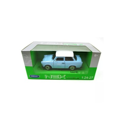 Fémautó Trabant 1:24 /601 világoskék /krém színű