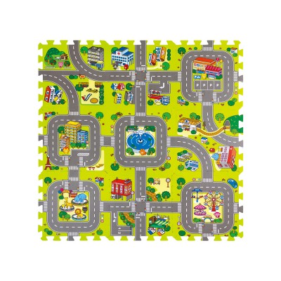 Szivacsszőnyeg - várostérkép, 9 db