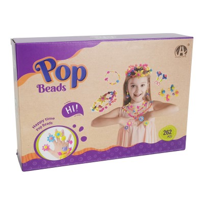 Műanyag pattintós gyöngyfűző készlet