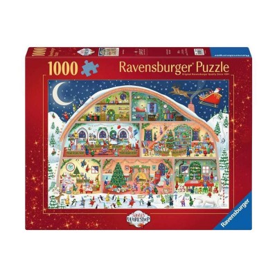 Puzzle 1000 db - A Mikulás műhelye