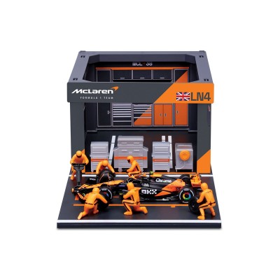 Bburago 1/43 F1 versenyautó - Mclaren MCL38 bokszutca