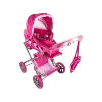 Mély táskás babakocsi /pink/