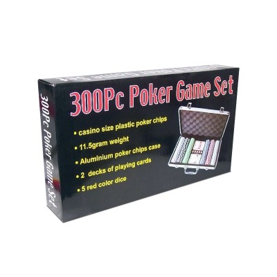 Alu bőröndös póker készlet 300 darab zsetonnal
