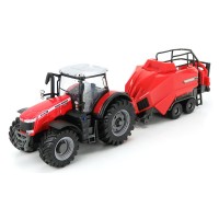 Bburago - Massey Fergusson 8740S darus utánfutóval
