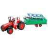 Traktor ekével és utánfutóval - 52 cm, többféle