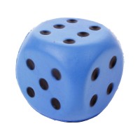 Szivacs dobókocka - 6 cm, többféle