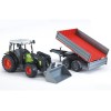 Bruder-Claas Nectis markolós traktor utánfutóval