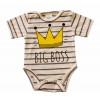Rövid ujjú dupla patentos  Big Boss feliratú baba body