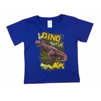 Rövid ujjú fiú póló dinoszauruszos mintával