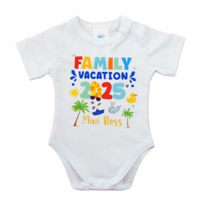 Rövid ujjú baba body Balaton mintával