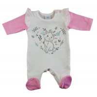 Hosszú ujjú vékony pamut, kislány rugdalózó Marie cica mintával Hosszú ujjú vékony pamut, kislány rugdalózó Marie cica mintával