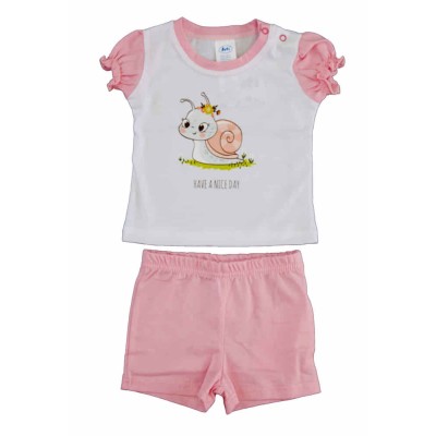 2 részes kislány nyári szett Csigás mintával