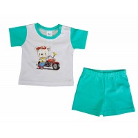 2 részes kisfiú nyári szett Motoros mintával