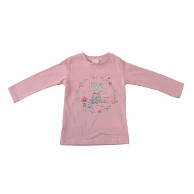 Hosszú ujjú kislány póló cuki mosómedve mintával