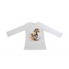 Hosszú ujjú kislány póló cuki Lovas mintával