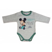 Hosszú ujjú baba body Mickey egér mintával