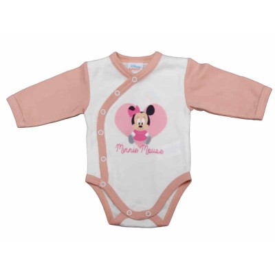 Disney elöl patentos hosszú ujjú baba body Minnie mintával