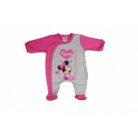 Hosszú ujjú elöl patentos rugdalózó Minnie egér mintával