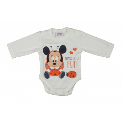 Hosszú ujjú baba body Minnie egér mintával