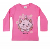 Hosszú ujjú kislány póló Marie cica mintával