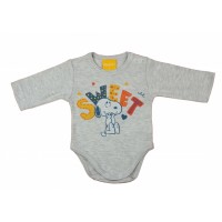 Hosszú ujjú baba body Snoopy mintával