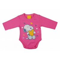 Hosszú ujjú baba body Snoopy mintával