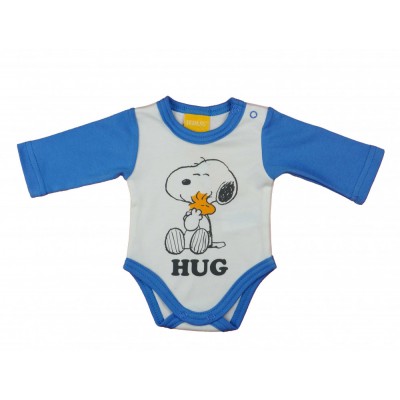 Hosszú ujjú baba body Snoopy mintával