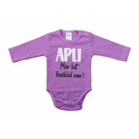 Feliratos rövid ujjú baba body