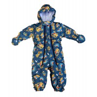 Mintás vízlepergetős, kapucnis bélelt overál kesztyűvel