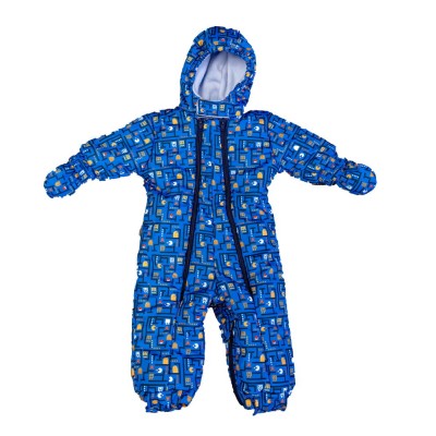 Mintás vízlepergetős, kapucnis bélelt overál kesztyűvel