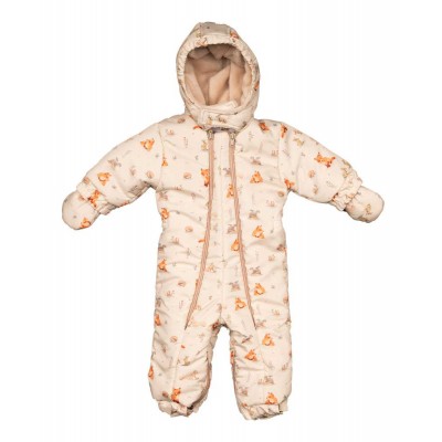 Mintás vízlepergetős, kapucnis bélelt overál kesztyűvel