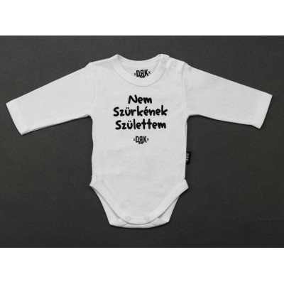 Dorko DRK Nem Szürkének Születtem mintával nyomott hosszú ujjú baba body